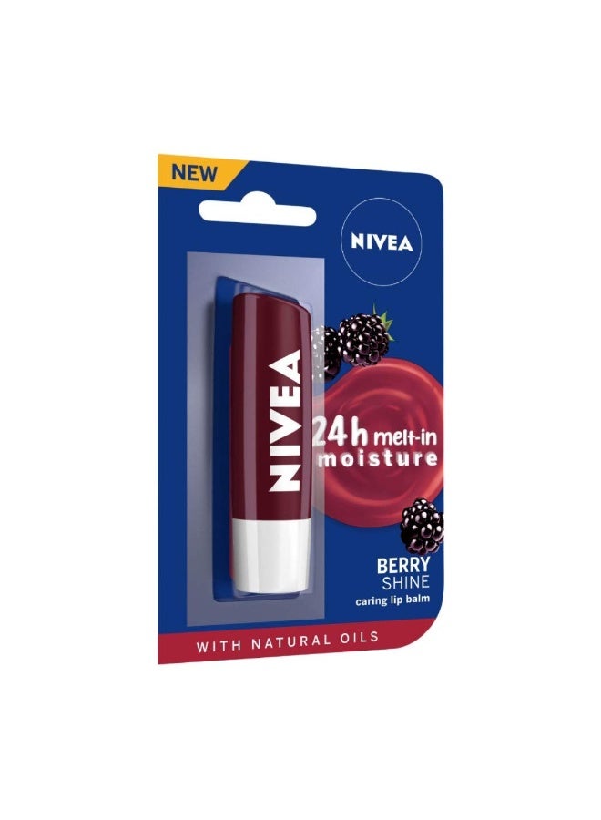 Nivea Lip Balm, Fruity Berry Shine, 4.8g (Pack of 3) - Image 4